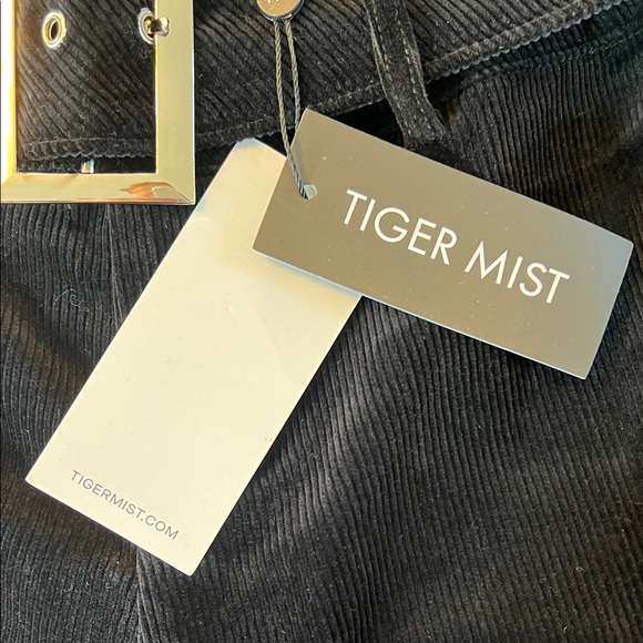 NWT Tiger Mist Aneya Black Corduroy Belted Flare Pants - Size XS - Picture 7 of 9